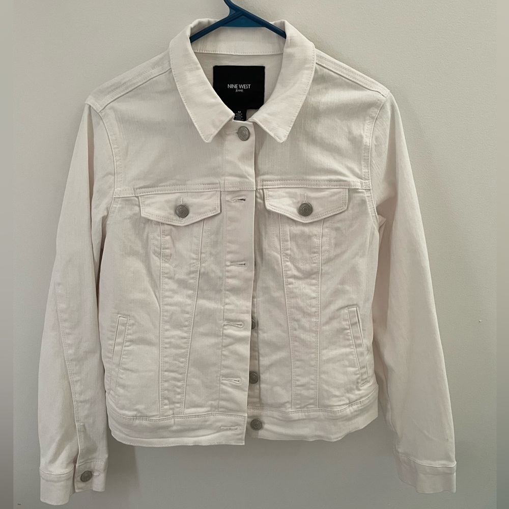 Nine West Women's White Jean Jacket